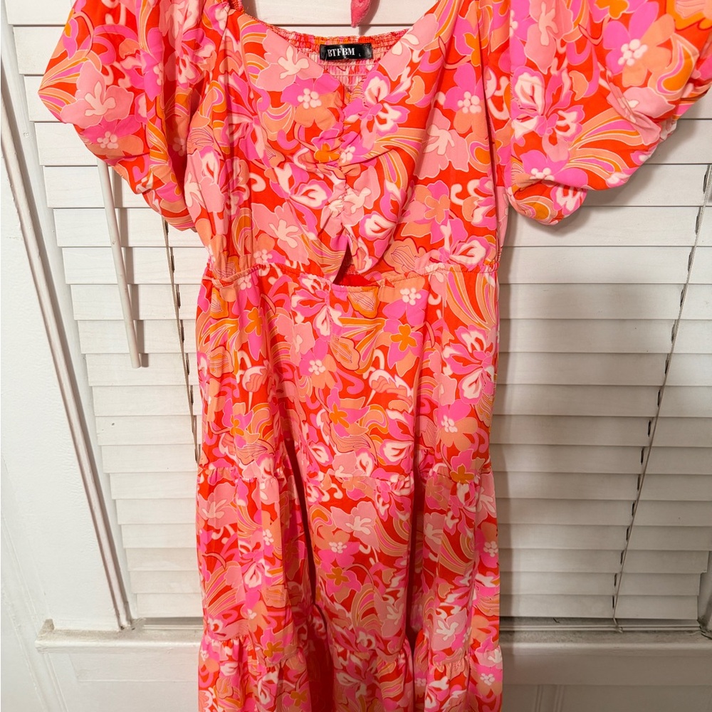 Vibrant Floral Maxi Dress